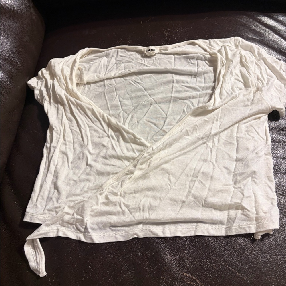 Garage Cream Wrap Blouse
